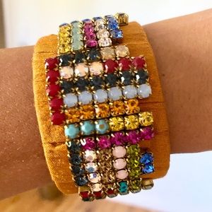 Rhinestone cuff bracelet
